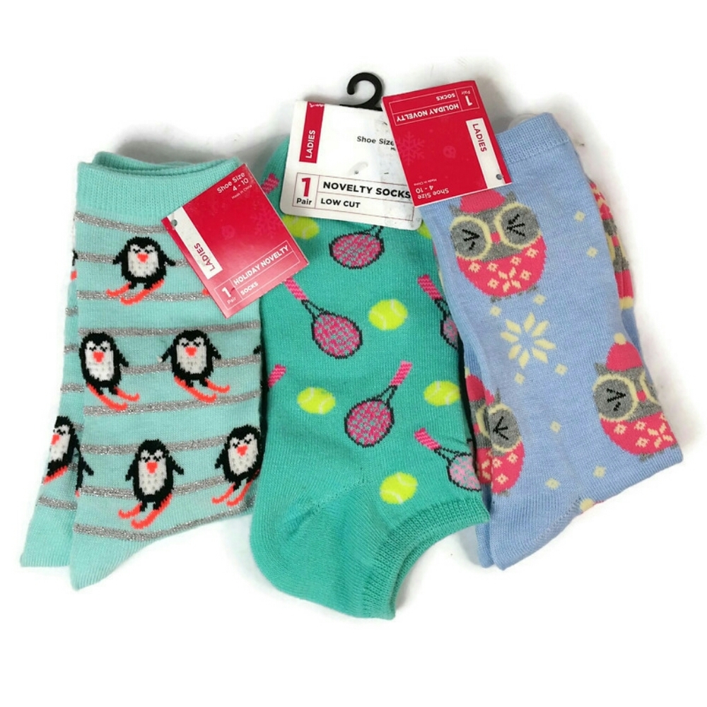 NWT 3 Pairs Women's Novelty Socks Assortment